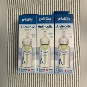Set of 3 Dr. Brown's Natural Flow Anti-Colic Baby Bottles - 4 ounce